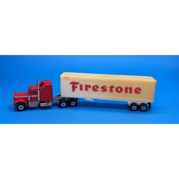 Vintage 82 Road Champs Kentworth HO 1/87 Diecast FIRESTONE Semi Truck Trailer - Picture 16 of 16